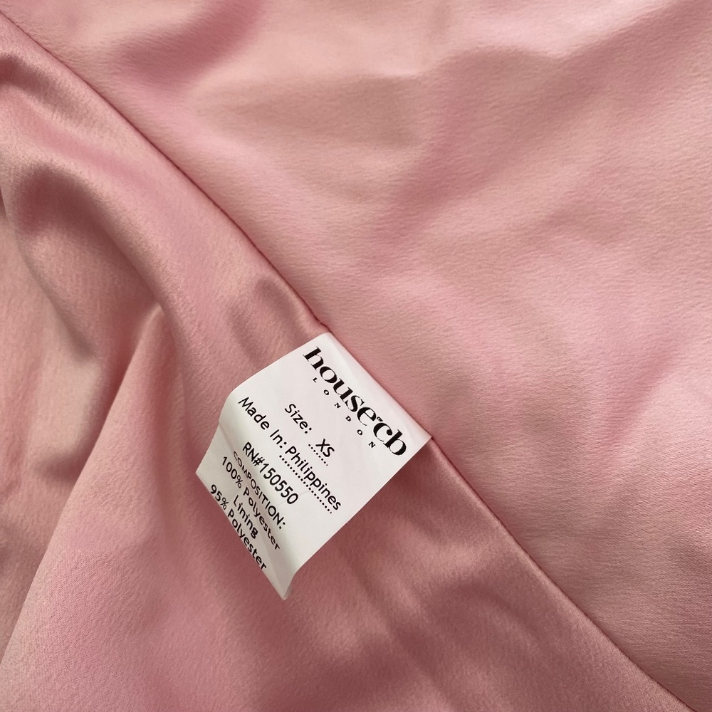 HOUSE OF CB 'Jasmine' Rose Pink Draped Strapless Corset Dress NWOT size XS - Picture 10 of 16